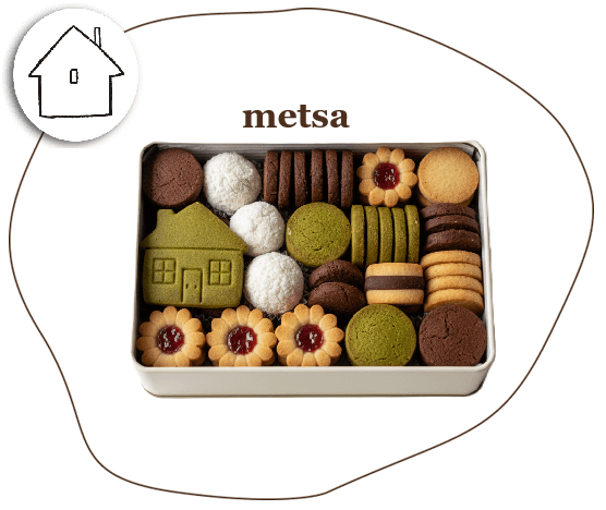 metsä クッキー缶