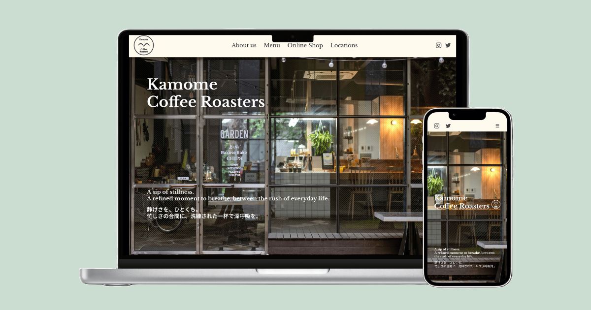 【Website】カフェ「Kamome Coffee Rosters」